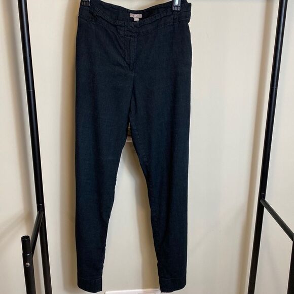 J. Jill stretch black linen blend lightweight pants 16P - Picture 1 of 11